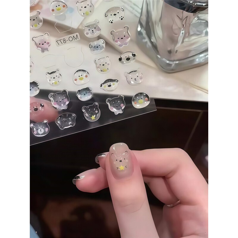 Children's Nail Stickers, Odorless, Girls' Anti-Water Jelly Nail Stickers, Kids' Wearable Nails, High Aesthetic Value, Super Sticky Type Children's Nail Stickers, Odorless, Girls' Anti-Water Jelly Nail Stickers, Kids' Wearable Nails, High Aesthetic Value, Super Sticky Type