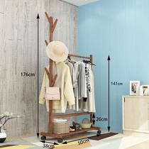 Simple indoor hanger floor-to-ceiling bedroom home strong and bold durable vertical single-pole small light luxury clothes hanger