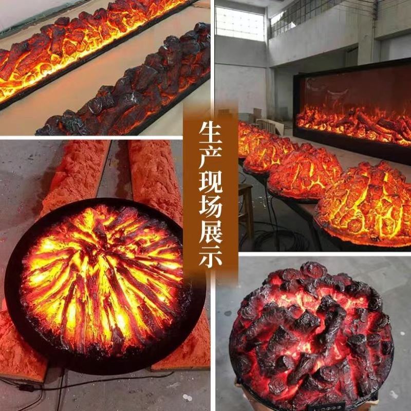 Simulated Firewood Decoration, Fake Firewood, Electronic Simulated Charcoal, Glowing Wood, Stove Stage Props, Red and Glowing Simulated Firewood Decoration, Fake Firewood, Electronic Simulated Charcoal, Glowing Wood, Stove Stage Props, Red and Glowing