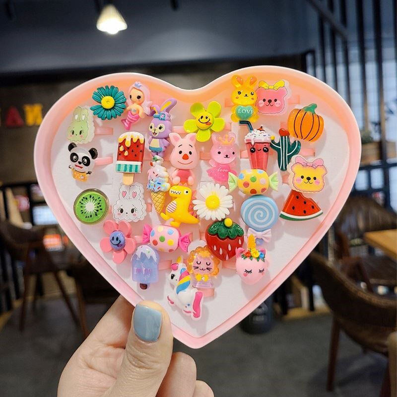 Children's ring cute cartoon bunny star dew princess ring girl baby kindergarten reward opening ring