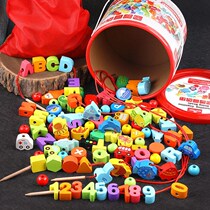 Autistic children Training Toys for children Child Strings Beads Stringing Rope Puzzle Power early to teach lone Autism Building Blocks Women