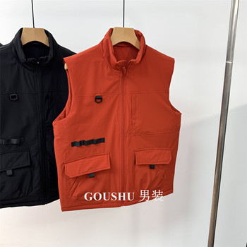 Counter high quality outdoor hiking lightweight cotton vest men's cotton coat liner autumn and winter warm fishing vest