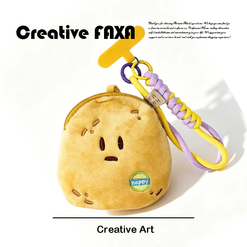 Cute Plush Potato Coin Purse Backpack Pendant Card Holder Earphone Storage Box Keychain Phone Lanyard Cute Plush Potato Coin Purse Backpack Pendant Card Holder Earphone Storage Box Keychain Phone Lanyard