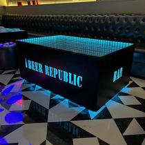 KTV sofa coffee table special bar table light luxury high-end customized 201 304 stainless steel luminous coffee table combination