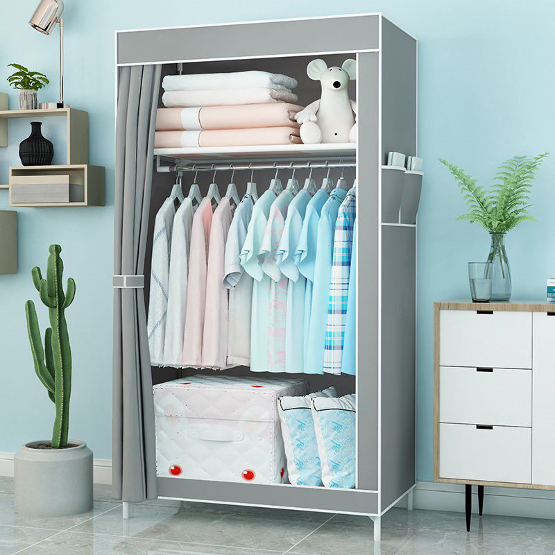 Huiqi Simple Wardrobe Single Student Dormitory Modern Simple Assembly Cloth Wardrobe Small Economical Storage Cabinet