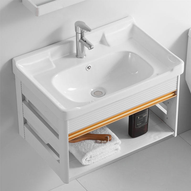 Small household wall wash basin combination bathroom washwash basin microbracket ceramic pelvis