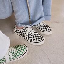 Matalism black and white plaid canvas shoes women 2021 fall new low help breathable plate shoes Chessboard Grid Casual Shoes