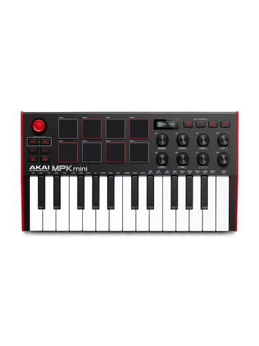 Akai Mpk Mini Mk3 Play Midi -клавиш контроллер 25 Ключевой профессиональный учебник по доставке клавиатуры