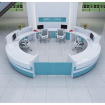 Round medical guidance desk custom-made lobby reception desk front desk circular arc nurse station semicircle arc