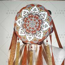 Tambourine dance props Hanfu photo location dance props Tang style Dunhuang style multi-color streamers tambourine tassels