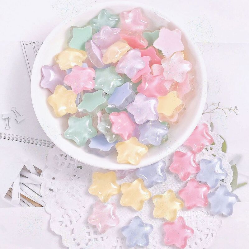 Ice-Clear Fine Glitter Five-Pointed Star Candy-Colored Five-Pointed Star Resin Star Accessories Handmade Cream Glue Ornaments Hairpin Patches Ice-Clear Fine Glitter Five-Pointed Star Candy-Colored Five-Pointed Star Resin Star Accessories Handmade Cream Glue Ornaments Hairpin Patches