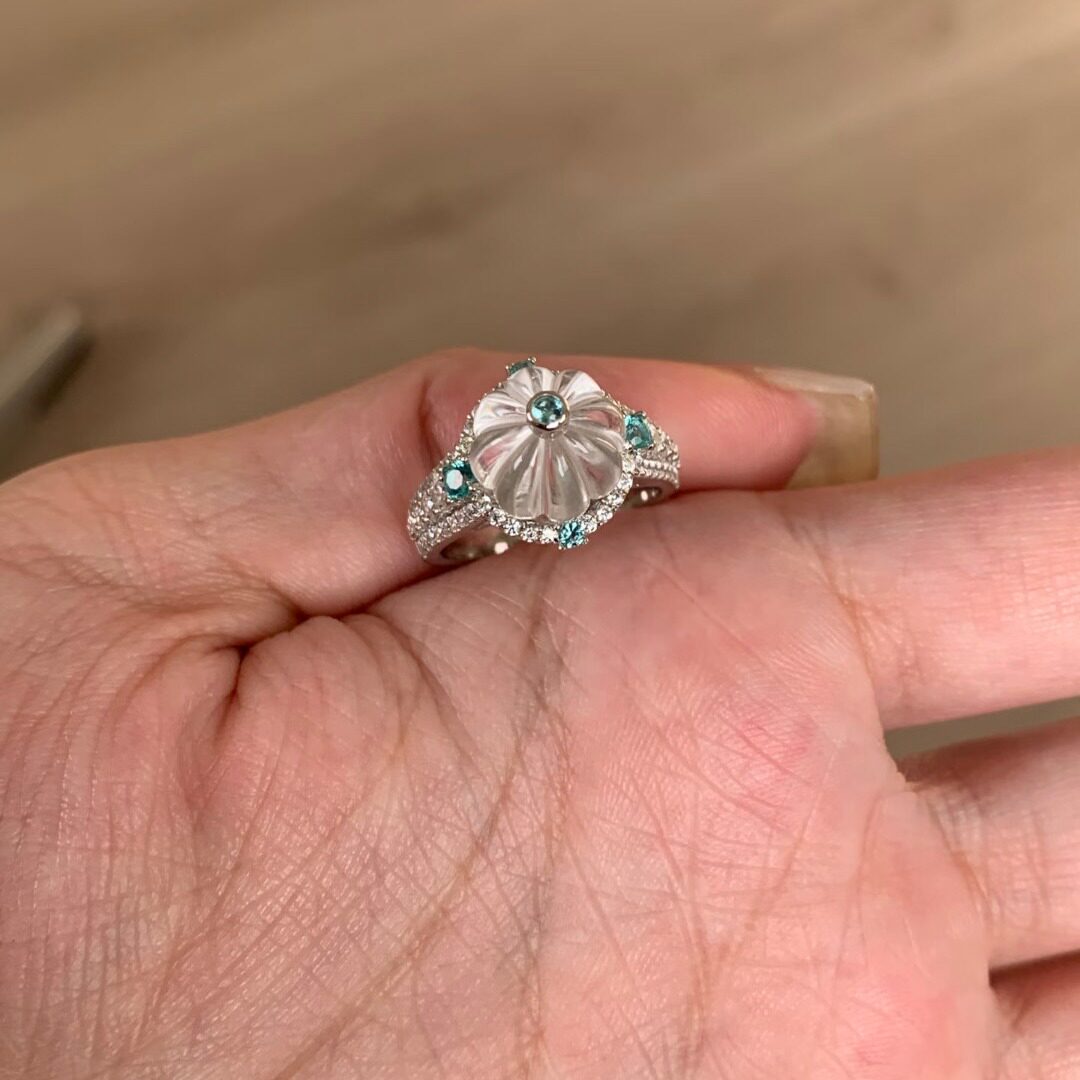 Cool and sparkling pumpkin ring for women, exquisite and beautiful ring, niche design, high-end 2026 new hand jewelry