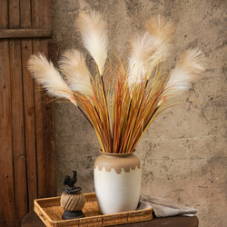 Reed Grass Artificial Flower, Foxtail Grass, Simulated Flower Arrangement, Decorative Flower, Fake Flower, Living Room Dining Table Plastic Flower, Dried Flower Ornament