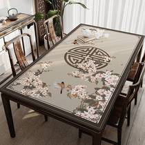 Rectangular table cloth noble living room on red wood table cloth tea table 2021 New table cushion cloth Chinese waterproof