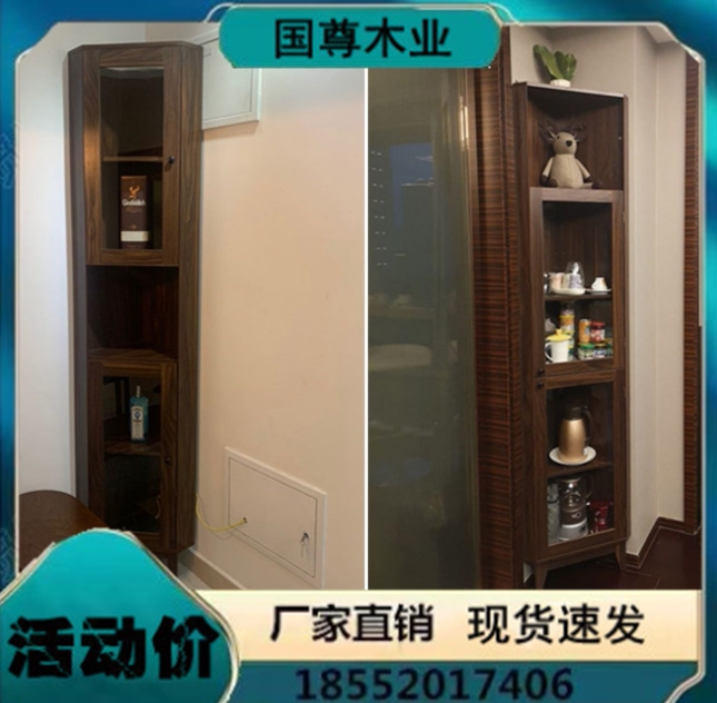 Simple triangle cabinet multifunctional corner cabinet modern corner cabinet shelf living room sideboard bedroom storage bookcase