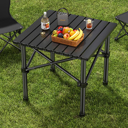 Camping Picnic Table and Chair Outdoor Portable Foldable Egg Roll Table and Chair Integrated Camping Picnic Full Set of Equipment