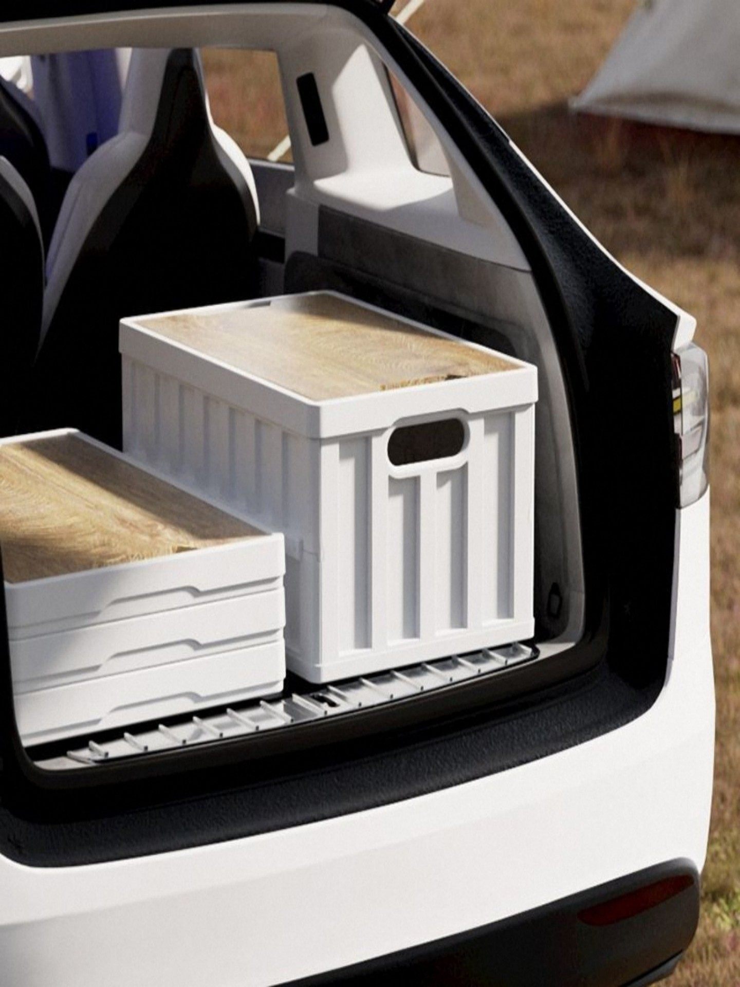 Plastic Bedside Table with Flip-Top and Wheels, Storage Cabinet for Living Room, Movable Bedside Table, Outdoor Storage