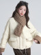 2025 winter new style spliced ​​plaid drawstring down jacket jacket women's scarf halter neck thickened warm loose bread coat