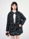 Jane Wen 2025 new winter retro plaid woolen blazer women's college style small woolen coat trendy