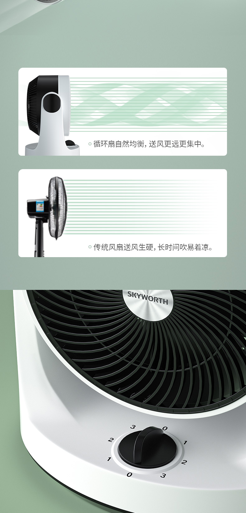 创维 台式空气循环扇 涡轮对流 图7