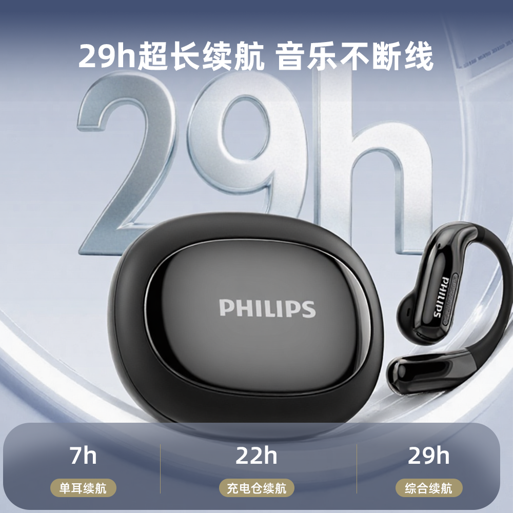 Philips Open-Type Wireless Headphones with Precise Sound Conduction, Specially Designed for Sports and Cycling, Can'T Be Shaken Off Taq2720