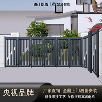 Villa turning rural self-built house courtyard door sliding door 90-degree aluminum art turning electric door sliding door