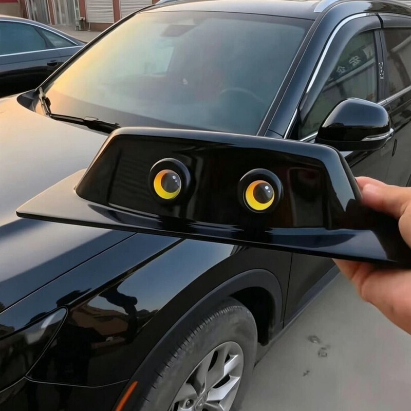 Car Universal Simulation Sentry Mode Big-Eye Lidar Cover Solar Decoration Dynamic Eyeball