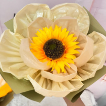 Creative sunflower flower bouquet artificial flower DIY material package graduation gift for girls friends teachers and children