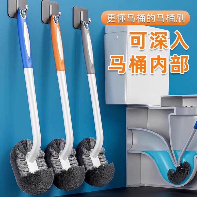 Bathroom delivery new style no dead corner toilet brush long handle brush toilet household free shipping soft-bristled toilet cleaning brush