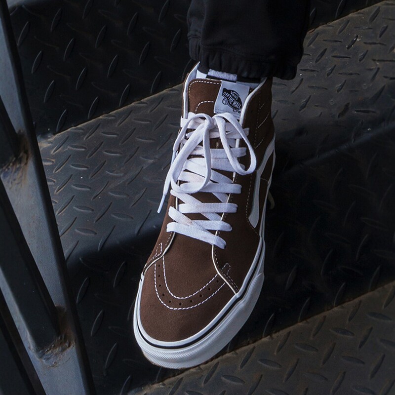 Vans Men's and Women's Shoes Sk8-Hi Maillard Style High-Top Sneakers Casual Shoes Couple Shoes Vn0A5Jmj8Ee