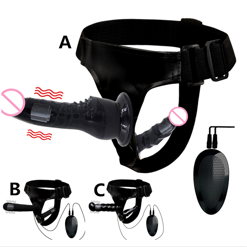 Double Penis Realistic Dildos Strapon Ultra Elastic Harness