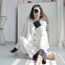 sandro vicari pyjamas womens pure cotton soft feather yarn long sleeve minimalist day with little fragrant wind home in the spring