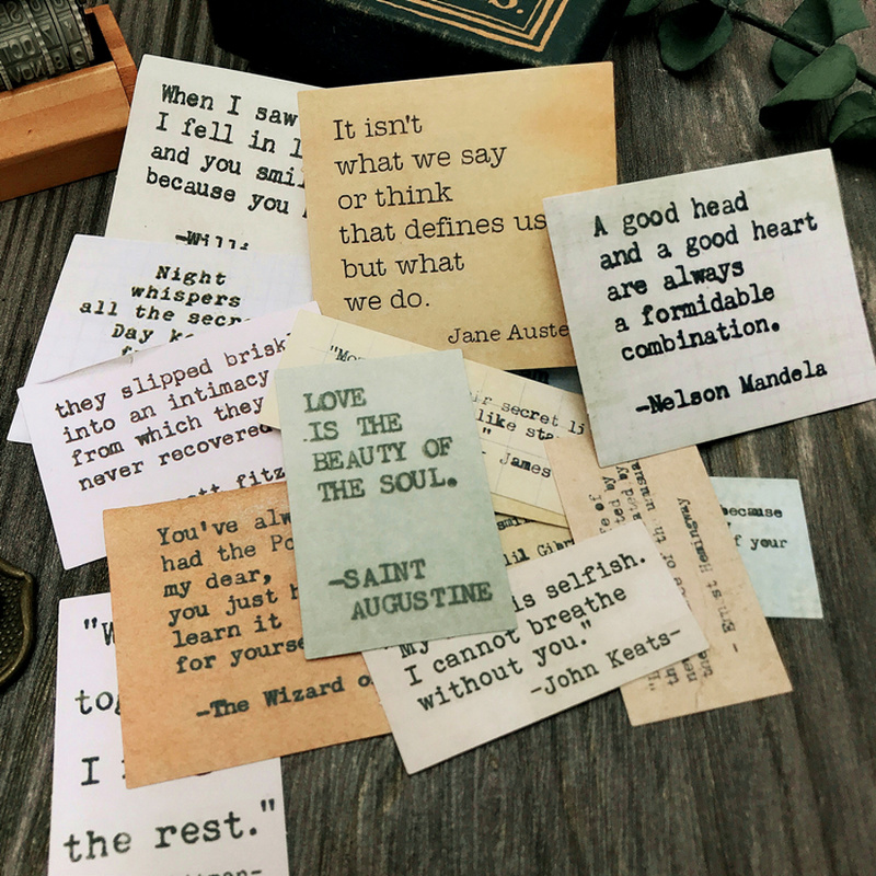 19Pcs Tim Holtz Style Life Motto Junk Journal Ephemera Vinta