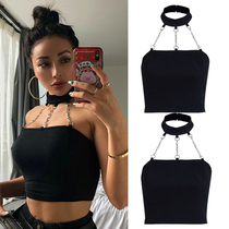 Punk Style Choker Halter Top Women Sexy Fashion Slim Cami Ba