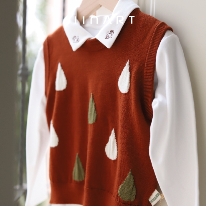 Iinart｜Water Drop Color-Blocked Knitted Vest, Merino Wool Sweater, Spring, Autumn, and Winter Inner Wear for Men and Women