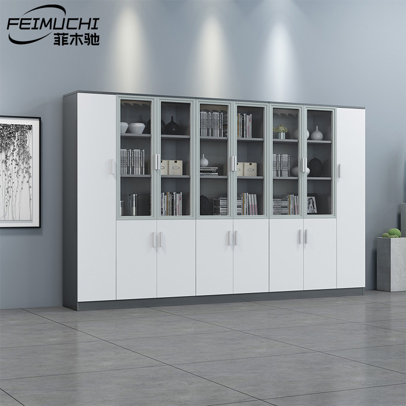 File cabinet data file cabinet office combination bookcase background cabinet locker wooden office furniture customization