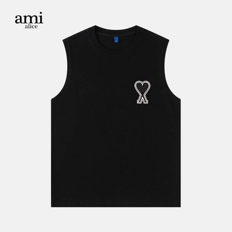Ami Alice Summer Casual Vest for Men and Women, Couple Wear, Trendy Brand, Sports Sleeveless Round Neck T-Shirt, Versatile Official