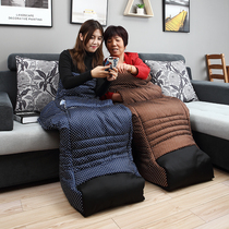 Students learn to use winter conjoined warm feet Bag body cover legs warm waist and warm back electric heating heating foot sleeves