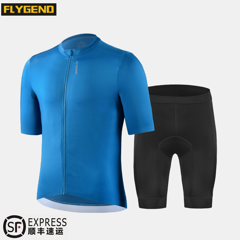 FLYGEND short-sleeved cycling clothing for men and women spring and summer thin tops road bike riding clothing cycling pants suit