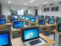 Flip computer desk student computer exam embedded flipper desk single double audio-visual training table