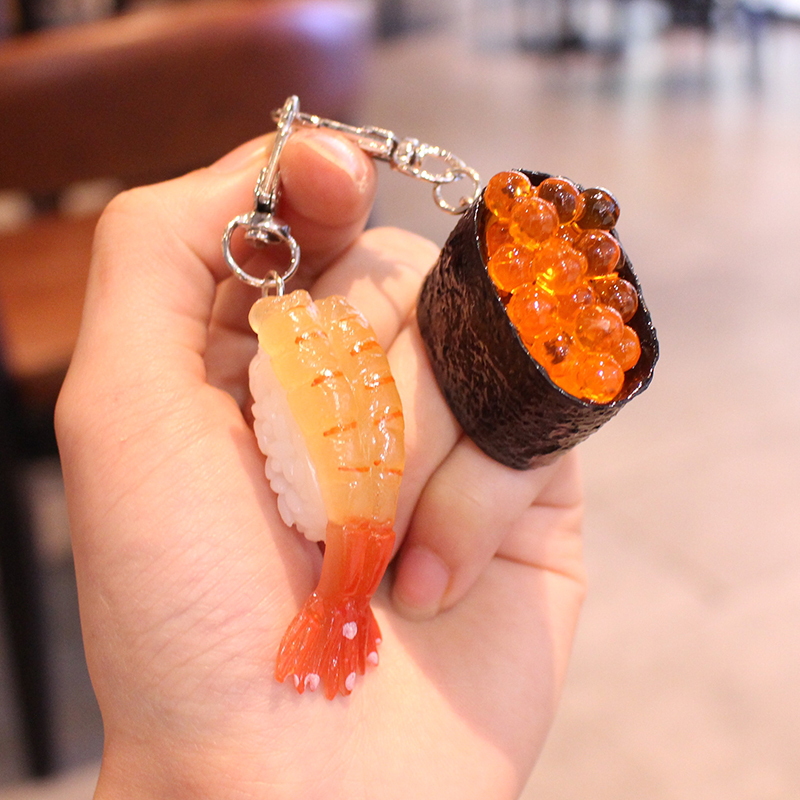 Simulated Internet-Famous Caviar Sushi Keychain Couple Backpack Simple and Exquisite Pendant Creative Birthday Gift for Men and Women Simulated Internet-Famous Caviar Sushi Keychain Couple Backpack Simple and Exquisite Pendant Creative Birthday Gift for Men and Women