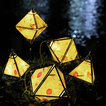 Handmade Diy Flowers And Grass Hanfu Activities Handmade Paper Lantern Lantern Festival Mid-Autumn Festival Creativity China Wind Lanterns Palace Lantern