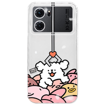 Small white dog doll machine oppok10 mobile phone shell k10pro transparent K9 new silicone k7x overdraft black advanced k3 caricature full r17 r17 r15 r11 r11 female brief about O