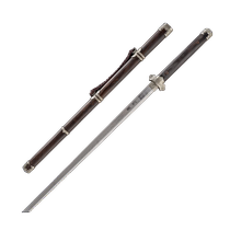 Longquan Sword Tang Dynasty Hengdao Patterned Steel Collection One-piece Sword Knife Self-Defense Cold Weapon Unedged