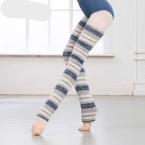 Детская танцевальная девушка осенняя зимняя зима теплые носки набор носков носки балетные носки Большие носки на коленях-серые синие бары