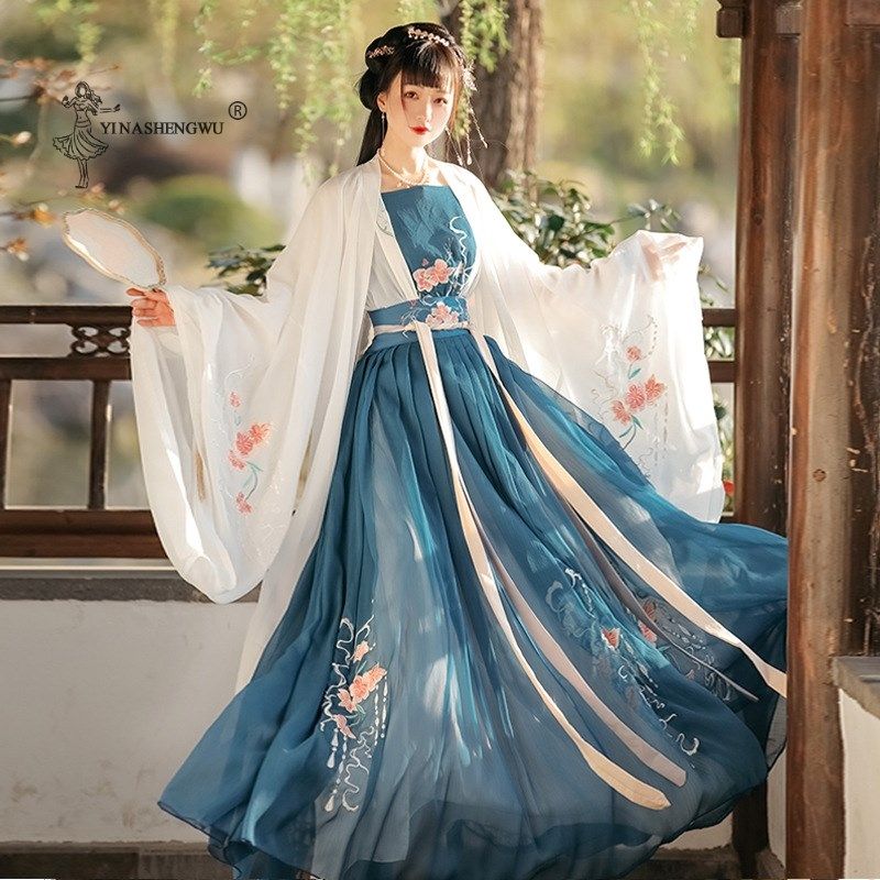 Ayollar uchun Xitoy an'anaviy Hanfu kiyimlari yangi uslubdagi Lady Han D