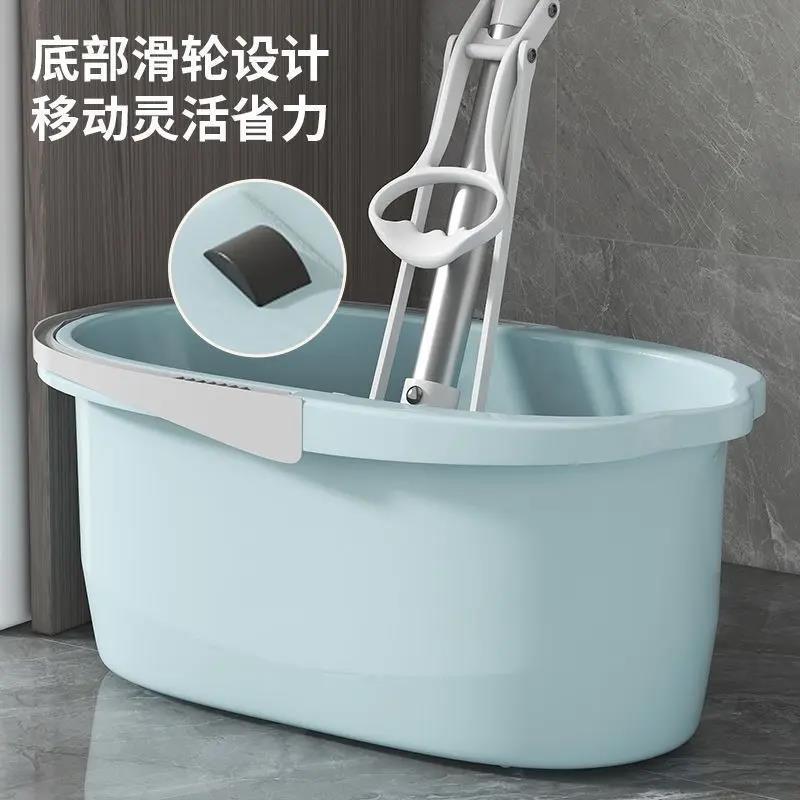 Thickened Plastic Mop Bucket, Squeeze Bucket, Sponge Mop Cleaning Bucket, Wide-Mouth Floor Mop Bucket, Portable Rectangular Mop Bucket