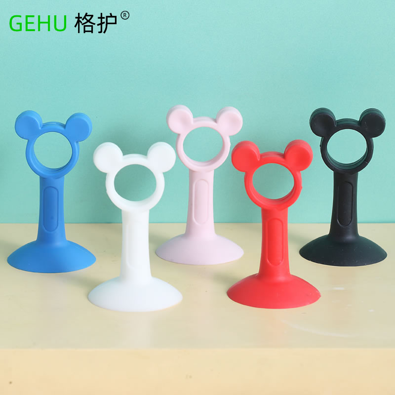 Silicone door suction punch-free door handle anti-collision pad door stopper artifact dressing room door rear suction door fixed wall suction