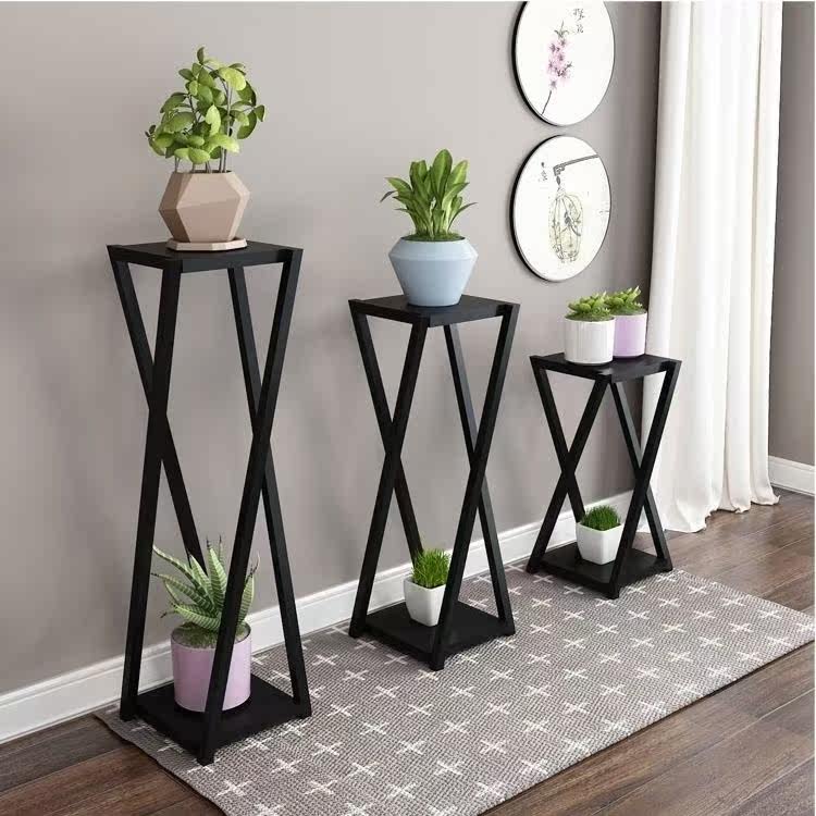 Living room balcony wrought iron flower stand multi-layer floor-standing flower stand gold Ge succulent flower stand Nordic room potted flower stand