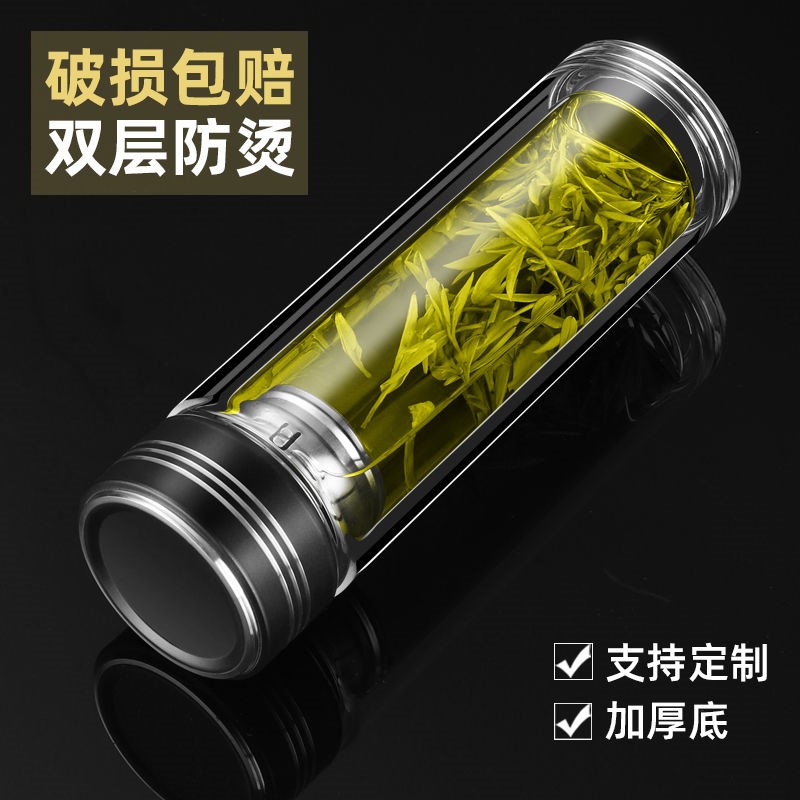 High-value explosion-proof with lid high temperature resistant transparent glass water cup for men and women students Korean version cute simple tea